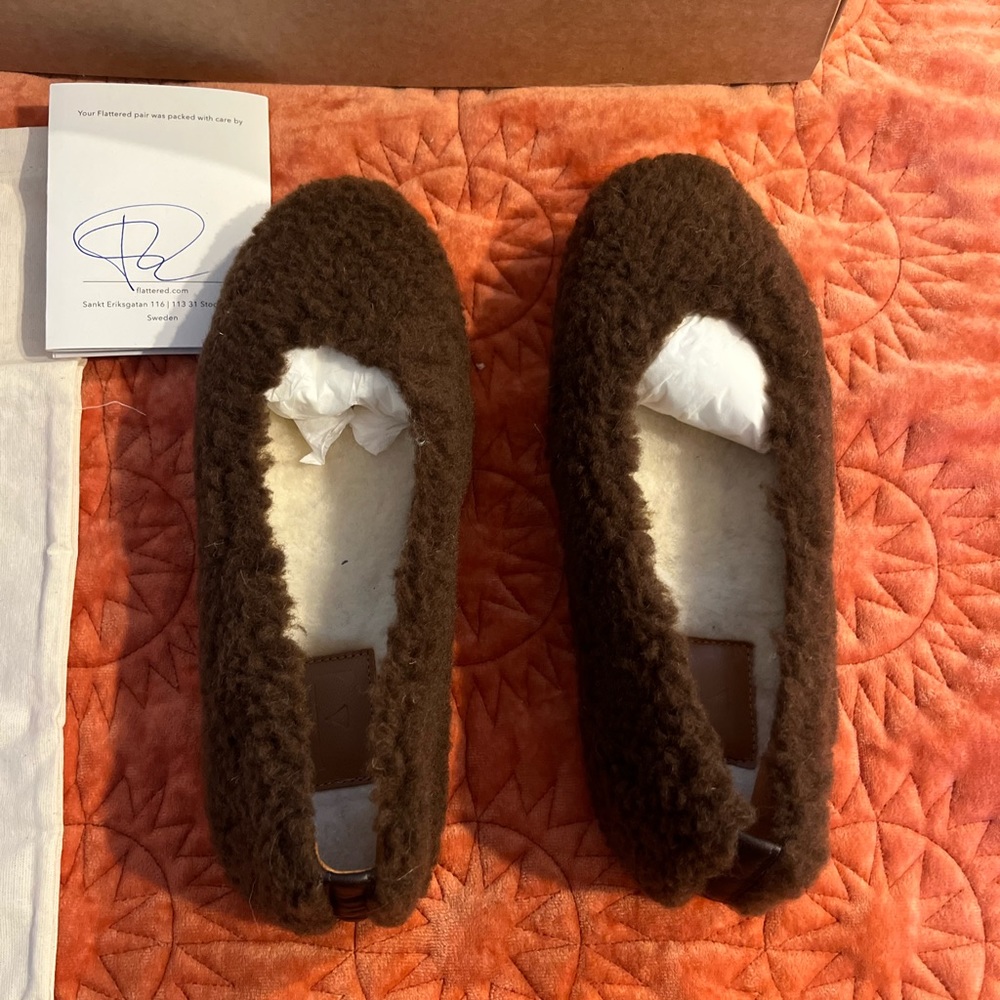 Nina Faux Fur Teddy Ballet Flats from Flattered